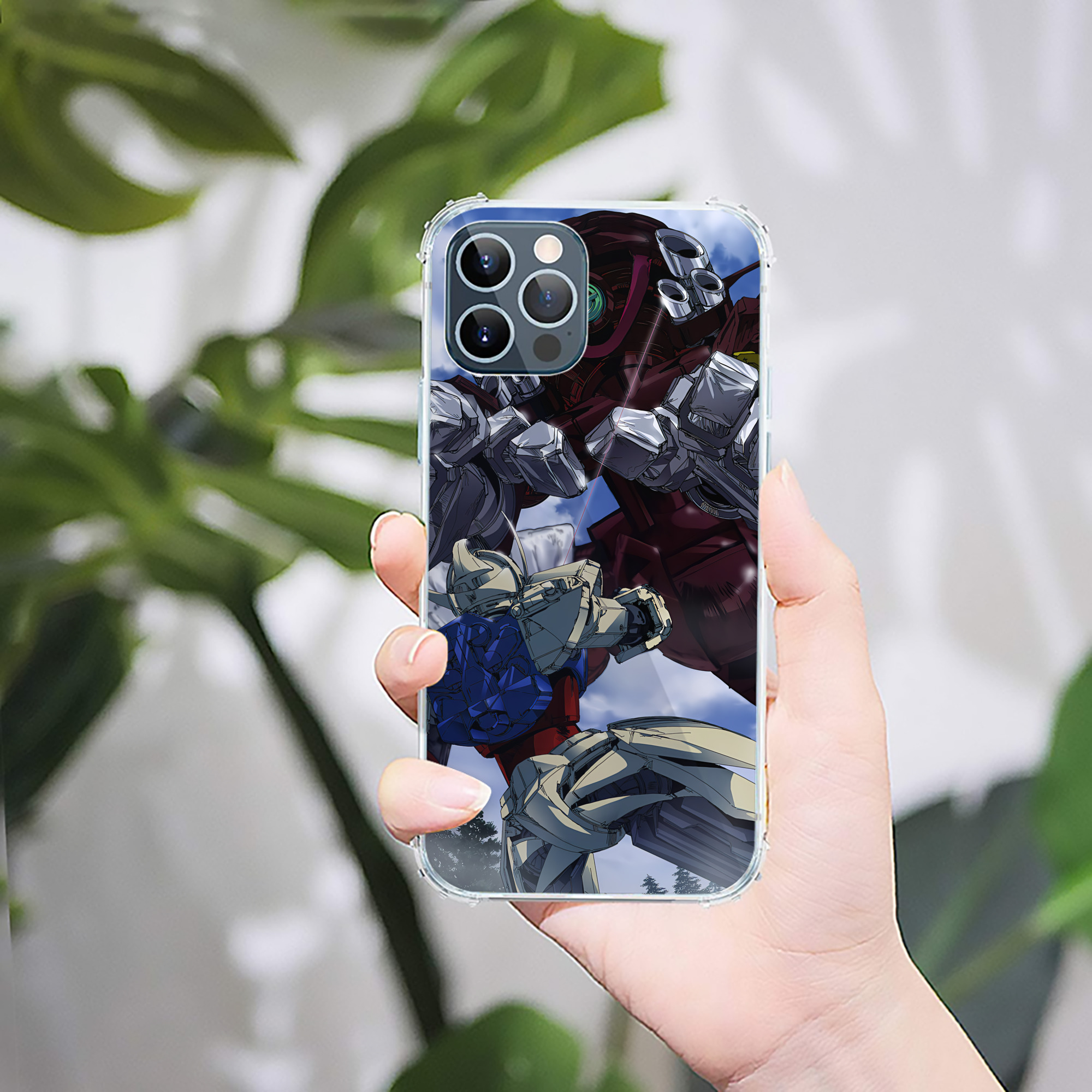 （画像用） 機動戦士ガンダム Mobile Suit Gundam 【iPhone 12シリーズ対応】透明スマホケース（クリアソフトケース）